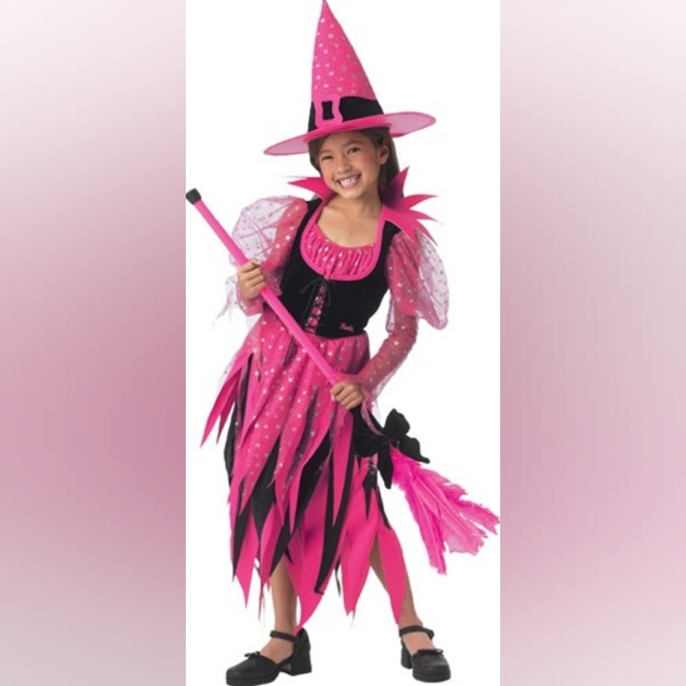 Barbie Pink Witch Costume Size S Girls